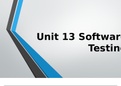 Unit 13 Software Testing Assignment 1 (Distinction) Distinction Example (Learning Aim A) 2024/25