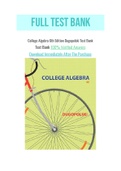 College Algebra 6th Edition Dugopolski Test Bank