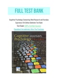 Cognitive Psychology Connecting Mind Research and Everyday Experience 5th Edition Goldstein Test Bank