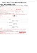 Chapter 6: Chemical Reactions: Mole and Mass Relationships