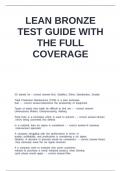 LEAN BRONZE TEST GUIDE WITH THE FULL COVERAGE