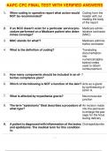  AAPC CPC FINAL TEST WITH VERIFIED ANSWERS