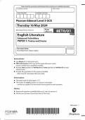 2024 EDEXCEL AS-LEVEL ENGLISH LITERATURE PAPER 1