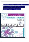 TEST BANK For Timby's Introductory Medical-Surgical Nursing, 13th American Edition by Donnelly-Moreno, Verified Chapters 1 - 72, Complete Newest Version