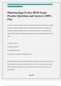 Pharmacology Evolve HESI Exam Practice Questions and Answers |100% Pass