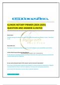 ILLINOIS NOTARY PRIMER (2024-2025) QUESTION AND ANSWER A+RATED