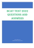 BCAT TEST 2022  QUESTIONS AND  ANSWERS