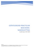 Geïntegreerd practicum 1 (biochemie): samenvatting