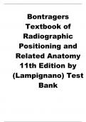 TEST BANK FOR TEXTBOOK OF RADIOGRAPHIC POSITIONING AND RELATED ANATOMY 11TH Edition (John P. Lampignano, Leslie E. Kendrick 2024) Date	2024  ISBN 9780323936132