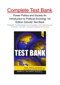 Power Politics and Society An Introduction to Political Sociology 1st Edition Dobratz Test Bank