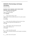 NUR2407L Pharmacology Lab Dosage Calculation Rasmussen College