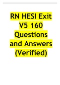  RN HESI Exit V5 160 Questions and Answers (Verified)