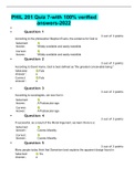 PHIL 201 Quiz 7-with 100% verified answers-2022