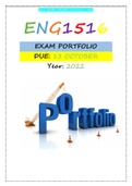 ENG1516 EXAM PORTFOLIO 2022