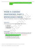 NRNP 6550 Week 4 - Cardiac Procedures, Part 2 (QUIZ).