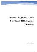 iHuman Case Study 1 || With Questions & 100% Accurate Solutions