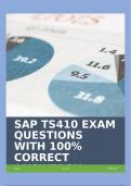 SAP TS410 EXAM QUESTIONS WITH 100% CORRECT ANSWERS!!