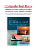 LeMone and Burke’s Medical-Surgical Nursing 7th Edition Bauldoff Test Bank