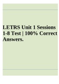 LETRS Unit 1 Sessions 1-8 Test | 100% Correct Answers