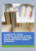 ILLINOIS PEL STUDY MATERIAL (ILLINOIS SCHOOL SOCIAL WORKER EXAM #238) QUESTIONS WITH CORRECT ANSWERS!!