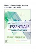 Chapter 7-Mosby's Essentials for Nursing Assistants Correct Answers 100% EXAM REVIEW QUESTIONS AND COMPLETE ANSWERS WITH SOLUTIONS 2024