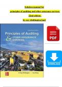 Solution Manual for Principles of Auditing and Other Assurance Services 22nd Edition by Ray Whittington, Kurt Pany, All Chapters 1 - 5, Complete Newest Version