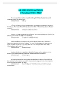  NR 6521: PHARMACOLOGY  FINAL EXAM TEST PREP