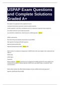 USPAP Exam Questions and Complete Solutions Graded A+