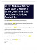 15 HR National USPAP 2020-2024 Chapter 9 Exam Questions and Complete Solutions Graded A+