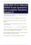 2020-2024 15-hr National USPAP Exam Questions and Complete Solutions Graded A+