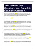 2024 USPAP Test Questions and Complete Solutions Graded A+.