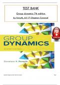 Test Bank for Group dynamics 7th Edition by Forsyth, ISBN: 9781337408851, All 17 Chapters Covered, Verified Latest Edition