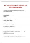 FPC Periodontology Exam Questions And 100% Correct Answers