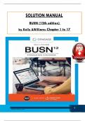 Solution Manual For BUSN: Introduction to Business 12th edition by Kelly & Williams, ISBN: 9780357122945, All 17 Chapters Covered, Verified Latest Edition