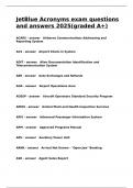 JetBlue Acronyms exam questions and answers 2025(graded A+).