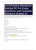 6.3.3 Practice Questions TestOut PC Pro Exam Questions and Complete Solutions Graded A+