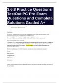 3.6.8 Practice Questions TestOut PC Pro Exam Questions and Complete Solutions Graded A+