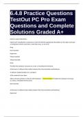 6.4.8 Practice Questions TestOut PC Pro Exam Questions and Complete Solutions Graded A+.