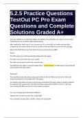 5.2.5 Practice Questions TestOut PC Pro Exam Questions and Complete Solutions Graded A+