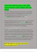 AHIP FWA EXAM Questions with 100- correct Answers Latest Updates 202 TOP RATED.