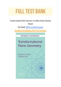 Transformational Plane Geometry 1st Edition Umble Solutions Manual