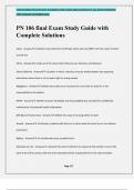 PN 106 final Exam Study Guide with Complete Solutions