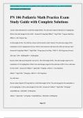 PN 106 Pediatric Math Practice Exam Study Guide with Complete Solutions