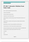 PN 106-7: Alternative Medicine Exam Study Guide