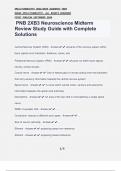 PNB 2XB3 Neuroscience Midterm Review Study Guide with Complete Solutions