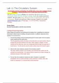 Lab 11 The Circulatory System BIO202L Straighterline Anatomy & Physiology II LAB BIO 202L Lab 11 The Circulatory System Worksheet – with all lab photos (New Version June 2024) Scored 100%