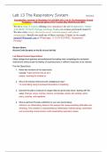 Lab 13 The Respiratory System BIO202L Straighterline Anatomy & Physiology II LAB BIO 202L Lab 13 The Respiratory System Worksheet – with all lab photos (New Version June 2024) Scored 100%