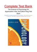 The Science of Psychology An Appreciative View 3rd Edition King Test Bank