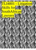 TLI4801 - Litigation Skills for SouthAfrican Lawyer