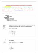 Straighterline MAT099 Introduction Algebra Graded Exam 4 (New Version June 2024)